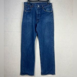Levi’s 501 Button Fly Jeans Men’s 35x34 (fits 33x30) Classic Straight Leg